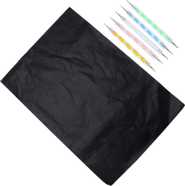 Igeteck 100 Stück Transparentpapier A4 in Transparent und Schwarz zum Markieren von Pappe, Holz und Glas - Bild 1