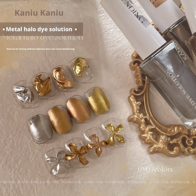 Kanui Nagellack Metall-Gradient, Gold & Silber, Glänzend - Bild 1
