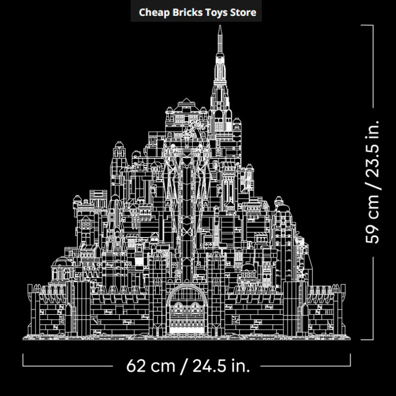 Potdemiel Minas Tirith, Bausteinset, Architektur, 8278 Teile - Bild 3