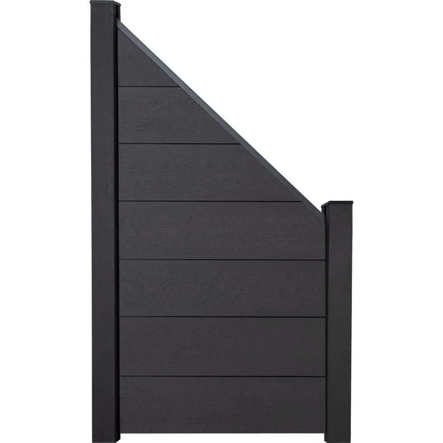 GroJaSolid Grande Schrägzaun in Anthrazit, B: 90 cm, H: 180 cm - Bild 2
