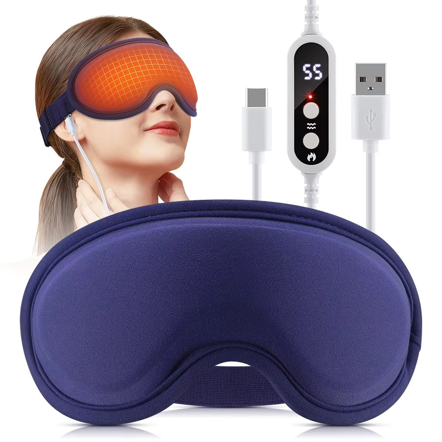 DeMoce Elektrische Dampf-Augenmaske, 3D-Vibrationsmassage, Unisex - Bild 3