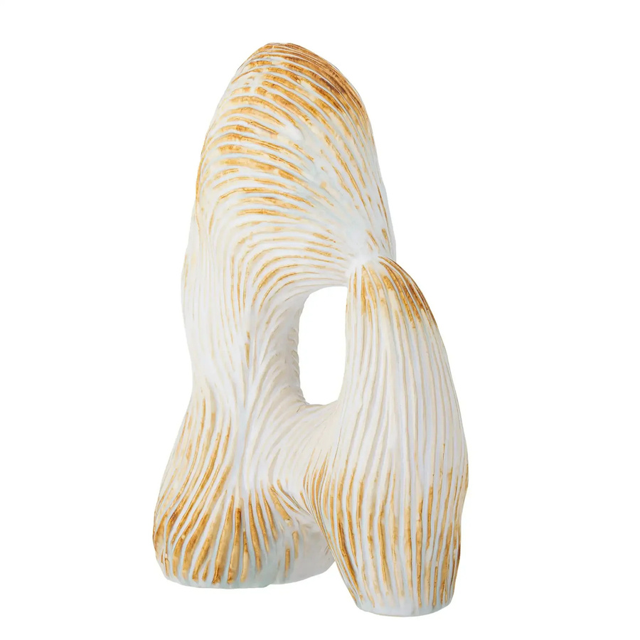 Bloomingville Eviella Skulptur aus Keramik in Nature White, organisch geformtes Tabletop-Dekor, Höhe: 38 cm - Bild 1