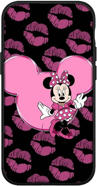 MINISO Handyhülle Minnie Maus Design für iPhone, Samsung Galaxy und Xiaomi Redmi, Farbe: Schwarz oder Pink - Bild 1