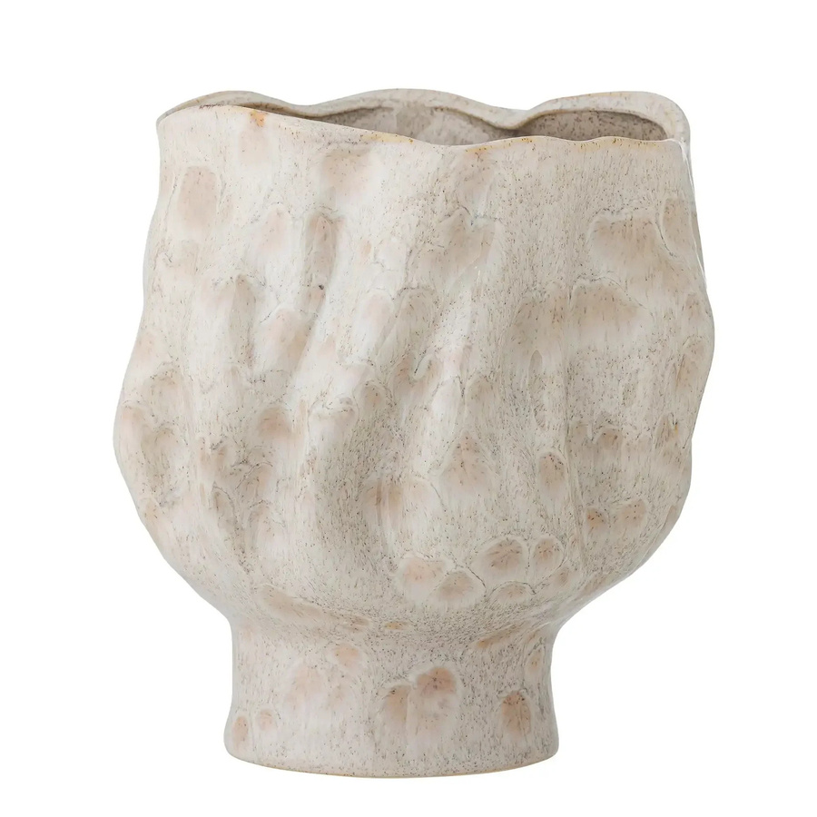 Bloomingville Vase Adair aus Keramik in Weiß, skandinavisches Design, Höhe: 21 cm - Bild 1