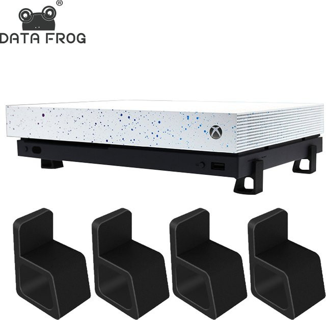 Data Frog 4-teiliger horizontaler Kühlständer für Xbox One X S Controller in Schwarz mit rutschfester Basis zur Wärmeableitung - Bild 1
