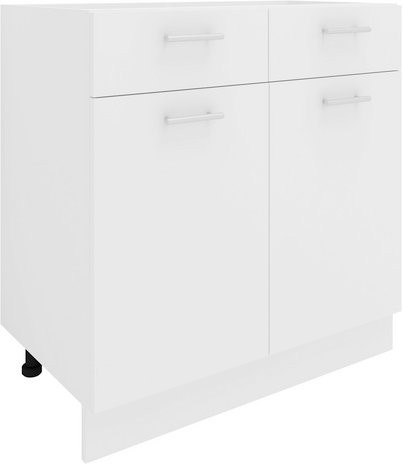 VCM Schrank Esilo in Weiss, B/H/T: 80 x 82 x 46 cm - Bild 1