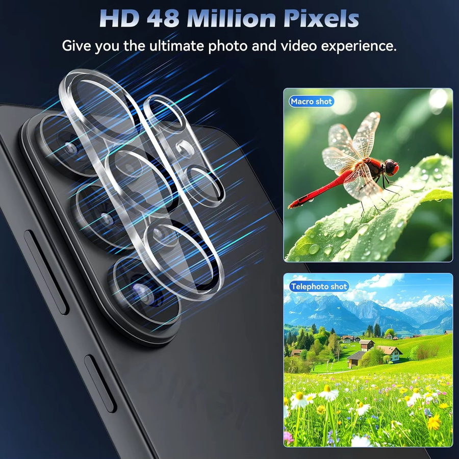 3er-Pack Samsung Galaxy S26 Ultra und S25 Ultra Kameraobjektiv-Displayschutz aus gehärtetem Glas, transparent - Bild 3