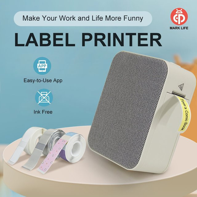 Marklife P15 Mini Thermo-Etikettendrucker tragbar mit Bluetooth in Weiß - Bild 1