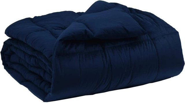 vidaXL Winterbettdecke aus Mikrofaser in Dunkelblau, B/B: 200 x 220 cm - Bild 1
