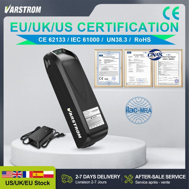 Original Lithium-Akku für E-Bike Motoren Hailong Downtube Elektrofahrradbatterie in Schwarz mit 13 Ah Kapazität - Bild 1