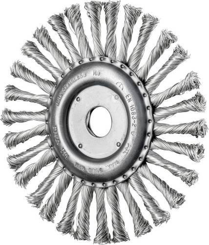 PFERD COMBITWIST Rundbürste für Winkelschleifer, gezopft, Edelstahl, Farbe: Silber, Durchmesser: 17,8 cm, Bohrung: 22,2 mm, Drahtstärke: 0,50 mm - Bild 1
