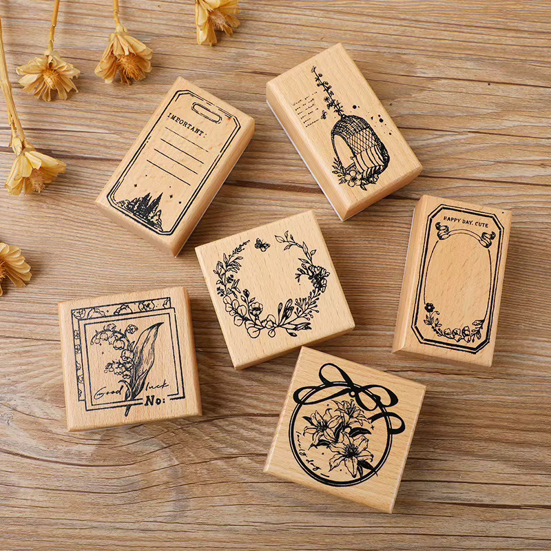 Huano Time Series Holz-Stempel Wald Secret Realm in Braun für DIY-Dekorationen - Bild 1
