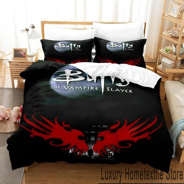 Bettwäsche Set Buffy Im Bann der Vampire mit Bettbezug und Kissenbezug, Schwarz, Microfaser, B/H: 140 x 200 cm - Bild 1