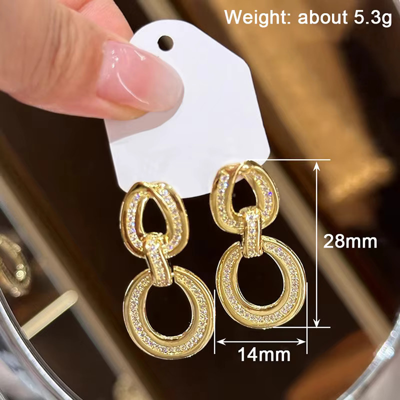Huitan Tropfenohrringe, Gold, Zirkonia, Damen - Bild 6