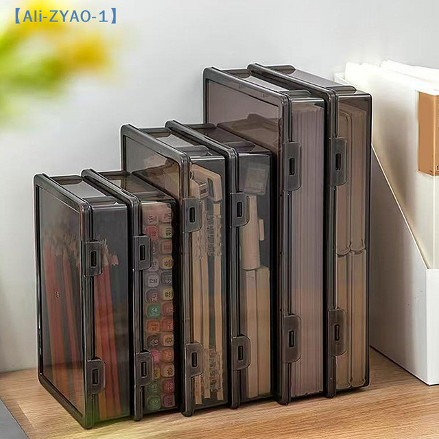 ZYAO-1 Dokumenten-Organizer-Box für A4 Dokumente, transparente Aktenbox aus Kunststoff mit Deckel zur Aufbewahrung von Zertifikaten und wichtigen Unterlagen - Bild 1