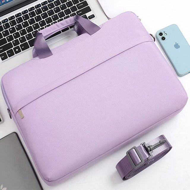 Laptoptasche Schultertasche für MacBook Air Pro und andere Laptops bis 15,6 Zoll Business-Aktentasche in Violett - Bild 1