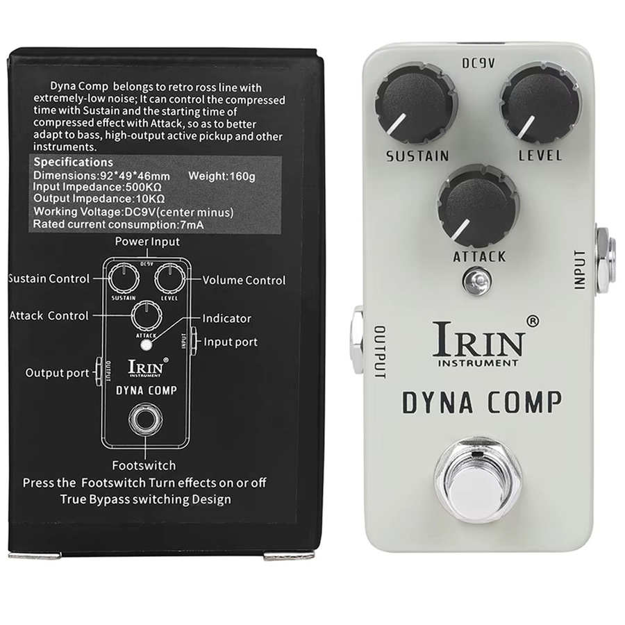 IRIN Gitarren Effektpedal mit Kompression, Fuzz, Overdrive, Distortion und Boost für E-Gitarren und Bass mit True Bypass - Bild 1