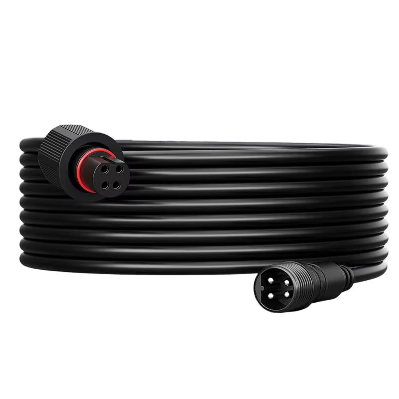 CJSD-10FT wasserdichtes 4-poliges Verlängerungskabel für Govee Außenflutlichter und Strahler, Farbe: Schwarz - Bild 4