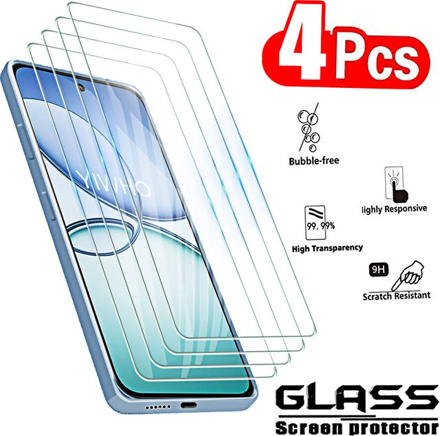 4er-Pack Displayschutzfolien aus gehärtetem Glas für Realme 15T und 14T, transparente Vollabdeckung - Bild 1