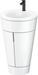 Duravit Waschtischunterschrank Starck 1 c-bonded Set in Weiß Hochglanz, B/T/H: 56 x 86,4 x 60,5 cm - Bild 1