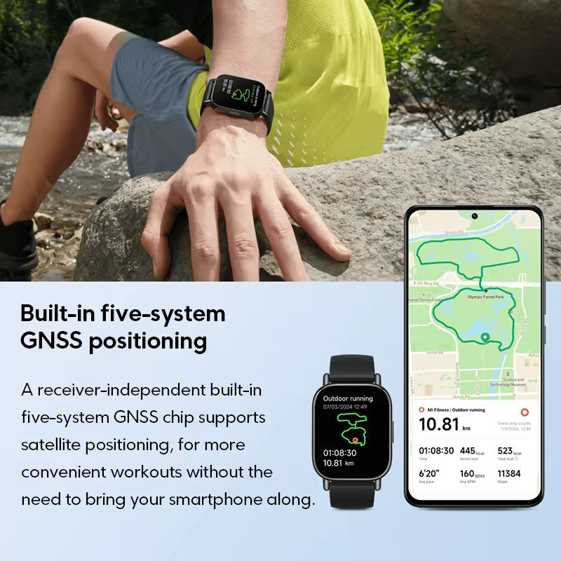 Xiaomi Redmi Watch 5 Lite Smartwatch mit 1,96 Zoll AMOLED Display, Bluetooth Telefonie, GNSS und 150 Sportmodi, Schwarz - Bild 5