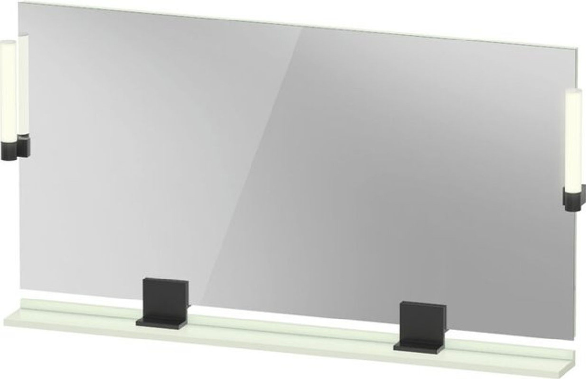 Duravit Sivida Spiegel mit LED-Beleuchtung in Diamantschwarz Matt, B/H/T: 133 x 65 x 3,6 cm - Bild 1
