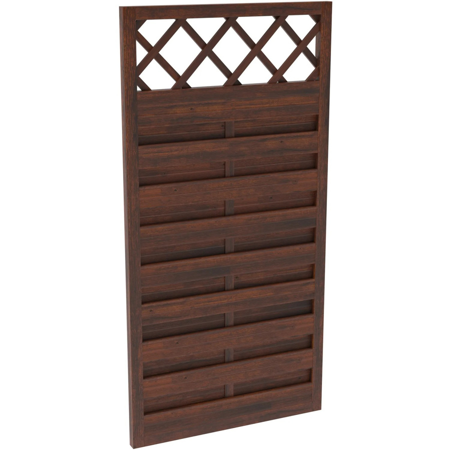 Sichtschutzzaun-Element Country aus Holz von Andrewex, Braun, lasiert, blickdicht, Höhe: 180 cm, Breite: 90 cm - Bild 2