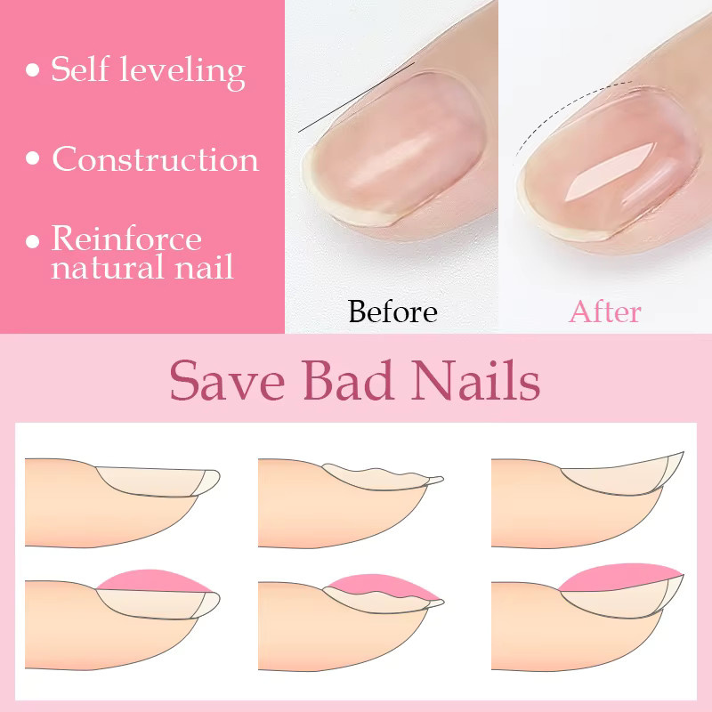 NAILCO Gummi-Basisgel, 15 ml, transparent, glänzend - Bild 3