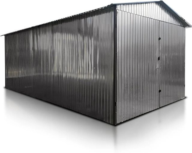 Liderstal Einzelgarage Premium aus Trapezprofilblech in Grau, B/T/H: 300 x 400 x 250 cm - Bild 1