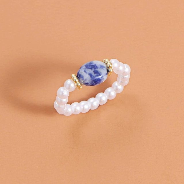 Ring Kupfer, Perle, Weiß, Damen - Bild 1