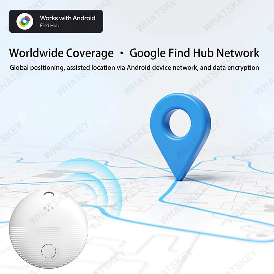 Google Find My GPS-Tracker für Haustiere und Schlüssel, kompatibel mit Android, Farbe: Schwarz - Bild 2