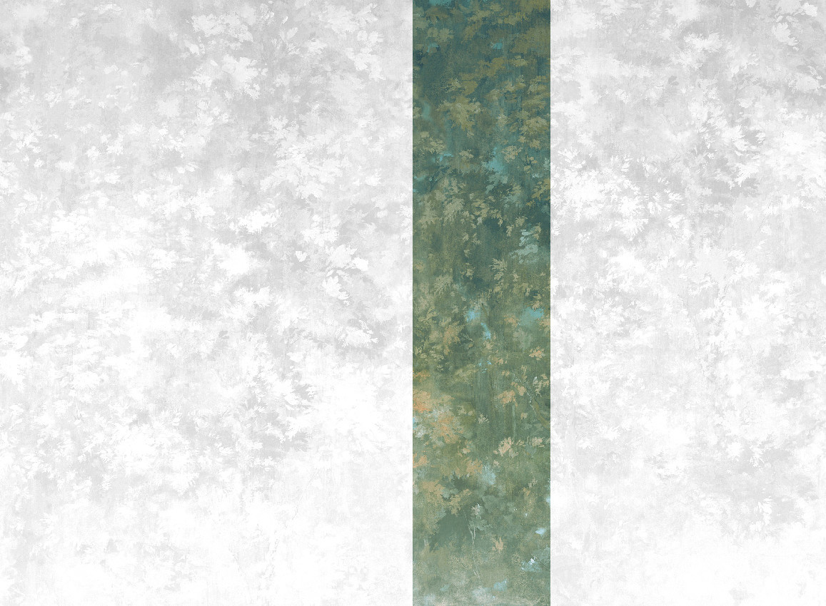 Jannelli & Volpi Mural Orthez Tapete Green Panel 4 mit floralem Design aus Vinyl - Bild 1