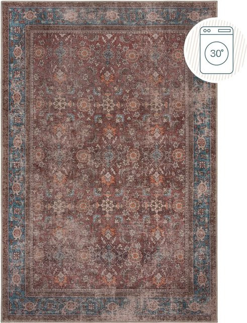Flair Rugs Vintageteppich Cyra Waschbar aus Polyester, Rot-Blau, Breite: 115 cm, Tiefe: 170 cm - Bild 1