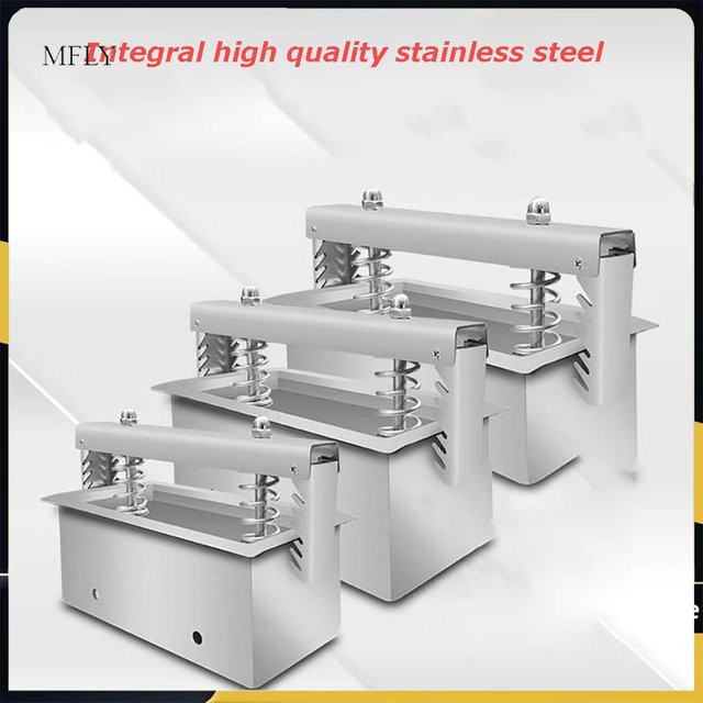 XMSJ Fleischpresse aus Edelstahl in Silber zur Herstellung von Schinken und Speck, rechteckig, B/T/H: 20,0 x 10,0 x 7,0 cm - Bild 1