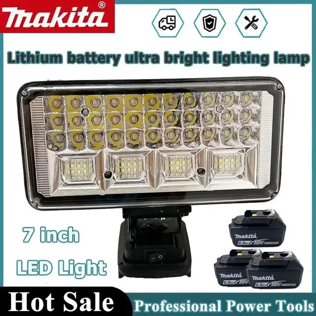 Makita LED Arbeitsleuchte Schwarz 18V Akku-Flutlicht für professionelle Notfallbeleuchtung und Camping - Bild 1
