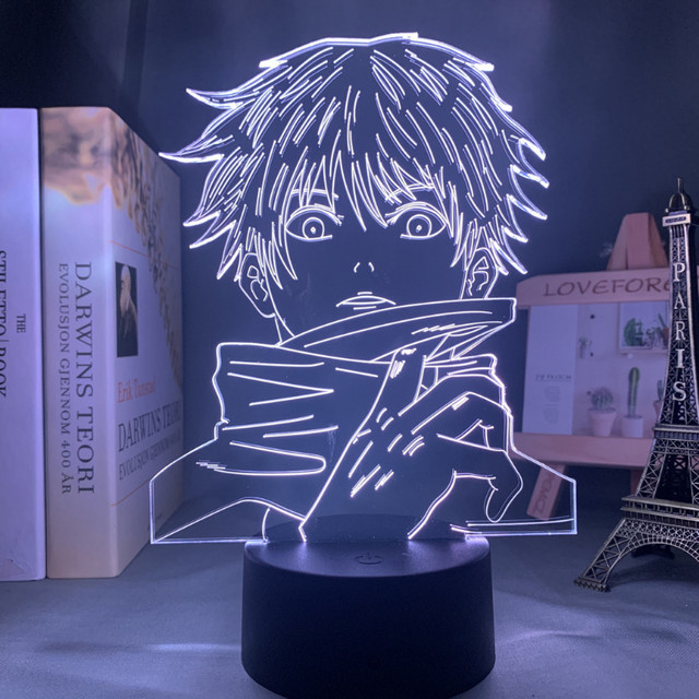 Bandai Jujutsu Kaisen Satoru Gojo Inumaki Toge, 3D LED Nachtlicht, Tisch Dekor - Bild 1