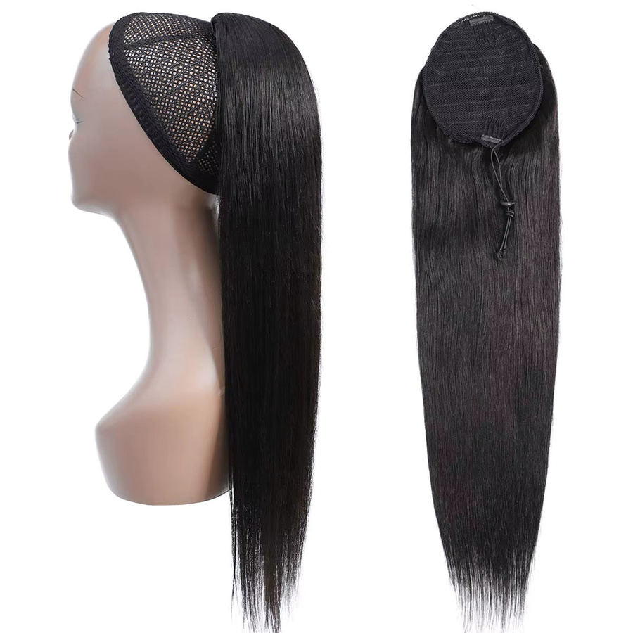 xbeauty Haarverlängerung Pferdeschwanz, 100 g, Schwarz, 100 % Echthaar - Bild 5