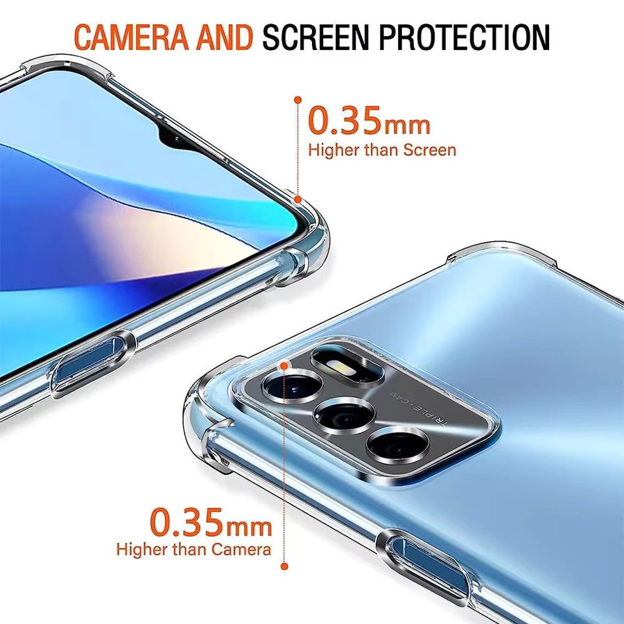 Stoßfeste TPU Schutzhülle für OPPO A16, A16s, A54s, A17, A98 5G, A78, A96 4G, A76, A94 5G, A52 und A72 in Transparent - Bild 4