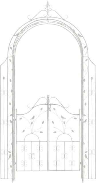 DELUKE Rosenbogen ANDERS Rankhilfe aus Metall in Antik-Weiß, B/T/H: 144 x 36 x 270 cm - Bild 1