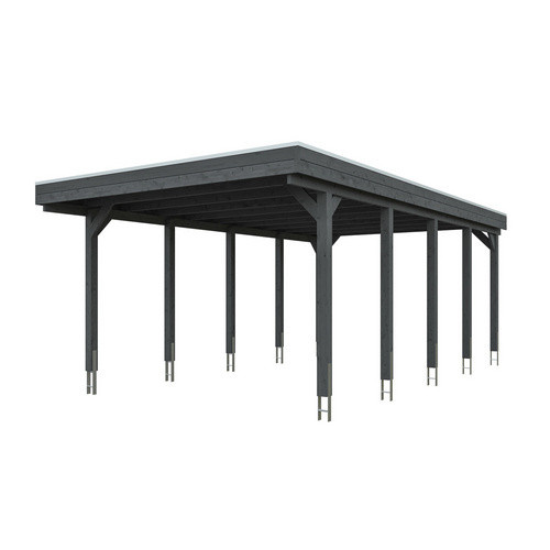 SKANHOLZ Carport Friesland aus Fichte mit Stahl-Dachplatten in Schiefergrau, B: 708 cm, T: 402 cm, H: 239 cm - Bild 3