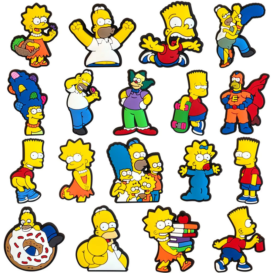 MINISO Charms The Simpsons, 18 Stück, PVC, für Crocs - Bild 4