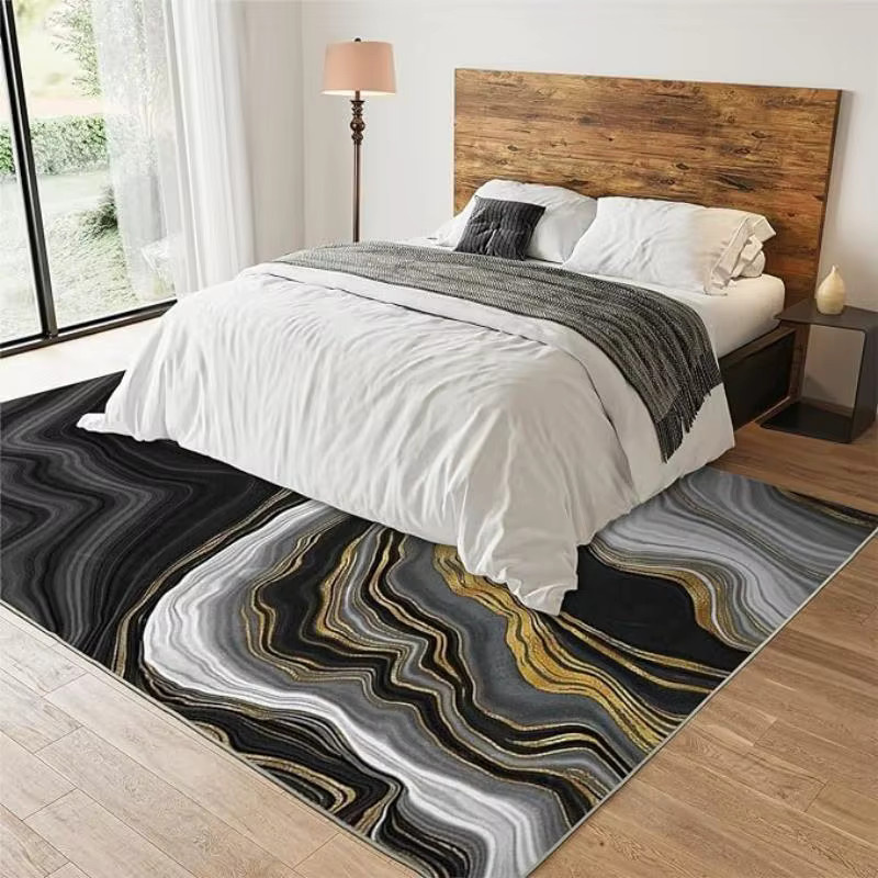 Vikama Abstrakte Tinte Malerei Dekokissen in Schwarz für Wohnzimmer und Schlafzimmer - Bild 6