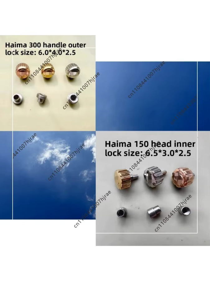 MLHJ Uhrenkrone mit Rohr, Edelstahl, Silber, Unisex - Bild 2