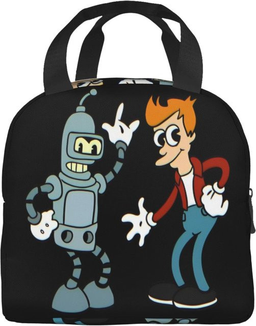 Isolierte Lunchtasche Futuramas Cartoon Comic Merch von Fancy Style Studio in Schwarz - Bild 1