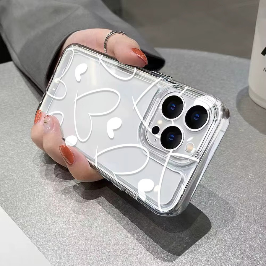 Transparente Silikon-Handyhülle mit Liebesherz-Motiv für Samsung Galaxy S25 Ultra, S24 FE, S23 Plus und S22 - Bild 5
