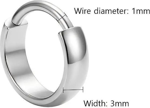 Mariasz Creolen Titan, silber, 8 mm, Unisex - Bild 1