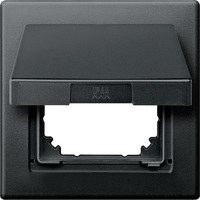 Merten Abdeckung für Schutzkontakt-Steckdose mit Klappdeckel IP44 in Anthrazit - Bild 1