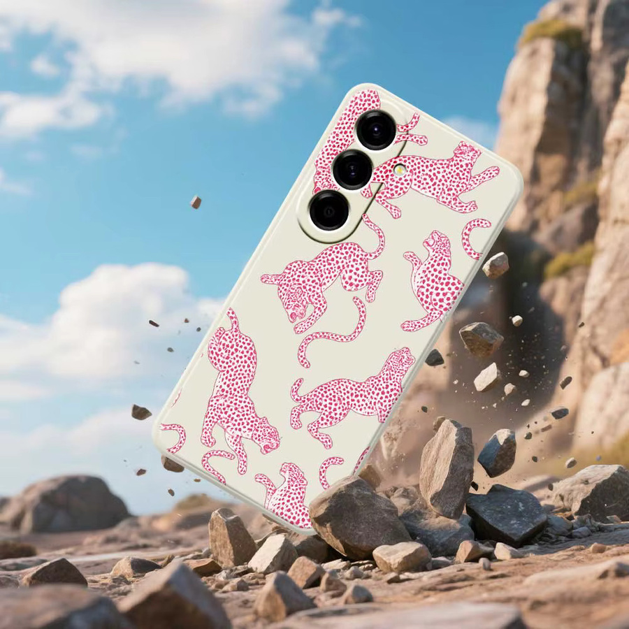 Stoßfeste Handyhülle mit rosa Leopardenmuster für Samsung Galaxy A56 A36 A26 A06 A16 A55 A35 A25 A15 A54 A34 A53 A33 A52 A32 aus TPU - Bild 2