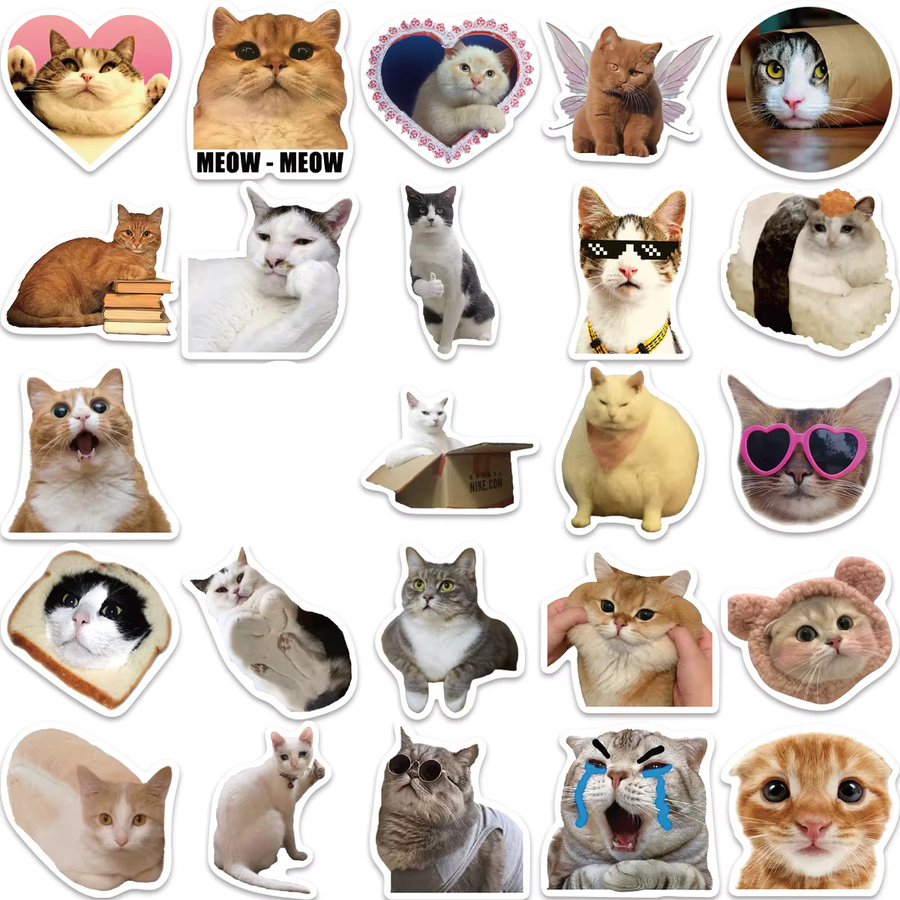 Kawaii Liebe Katze PVC Aufkleber Set in Mehrfarbig für Scrapbooking und Dekoration - Bild 4