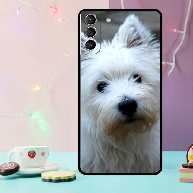 Westie Hund Handyhülle für Samsung Galaxy S24 S25 Ultra S23 S22 S21 S20 Plus S10 S9 und S25 FE in Multicolor - Bild 1